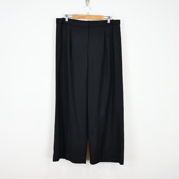 J.Crew Lower Rise Essential Wide Leg Pant City Twill Black Size 14 NWT - Picture 2 of 9